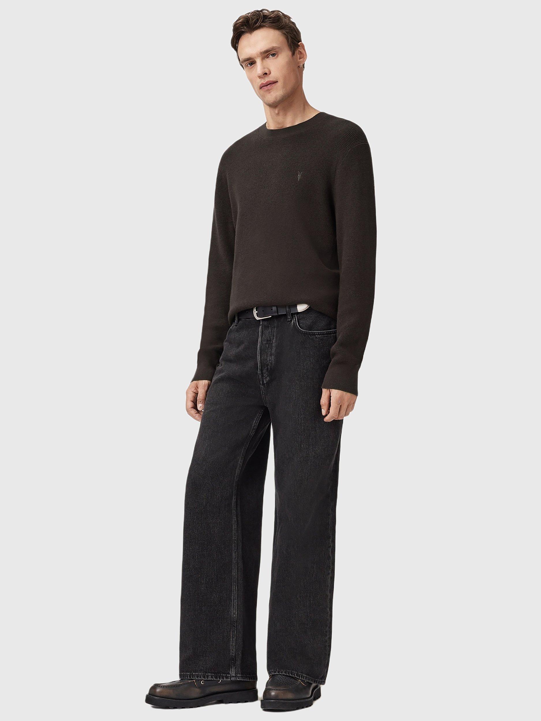 Product image 3 of 8, which shows AllSaints Aspen Cotton Wool Blend Jumper, Brown Mid, L