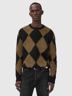 AllSaints Bower Check Jumper, Black/Multi
