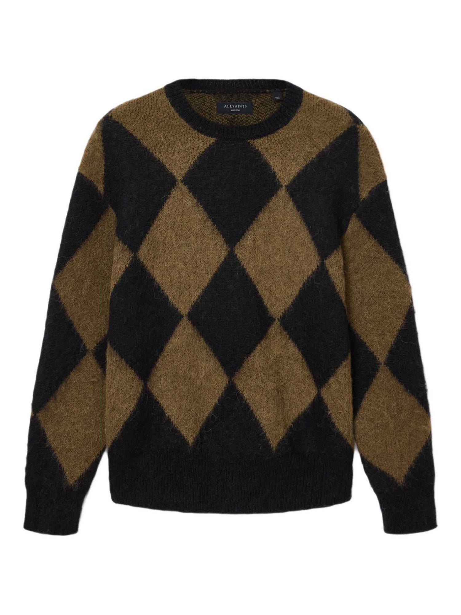 Product image 4 of 8, which shows AllSaints Bower Check Jumper, Black/Multi, S