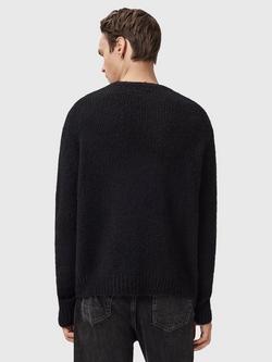 AllSaints Message Wool Alpaca Blend Jumper - view 2, Black/Multi