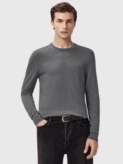AllSaints Mode Slim Fit Wool Jumper, Mid Grey