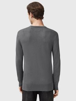 AllSaints Mode Slim Fit Wool Jumper - view 2, Mid Grey