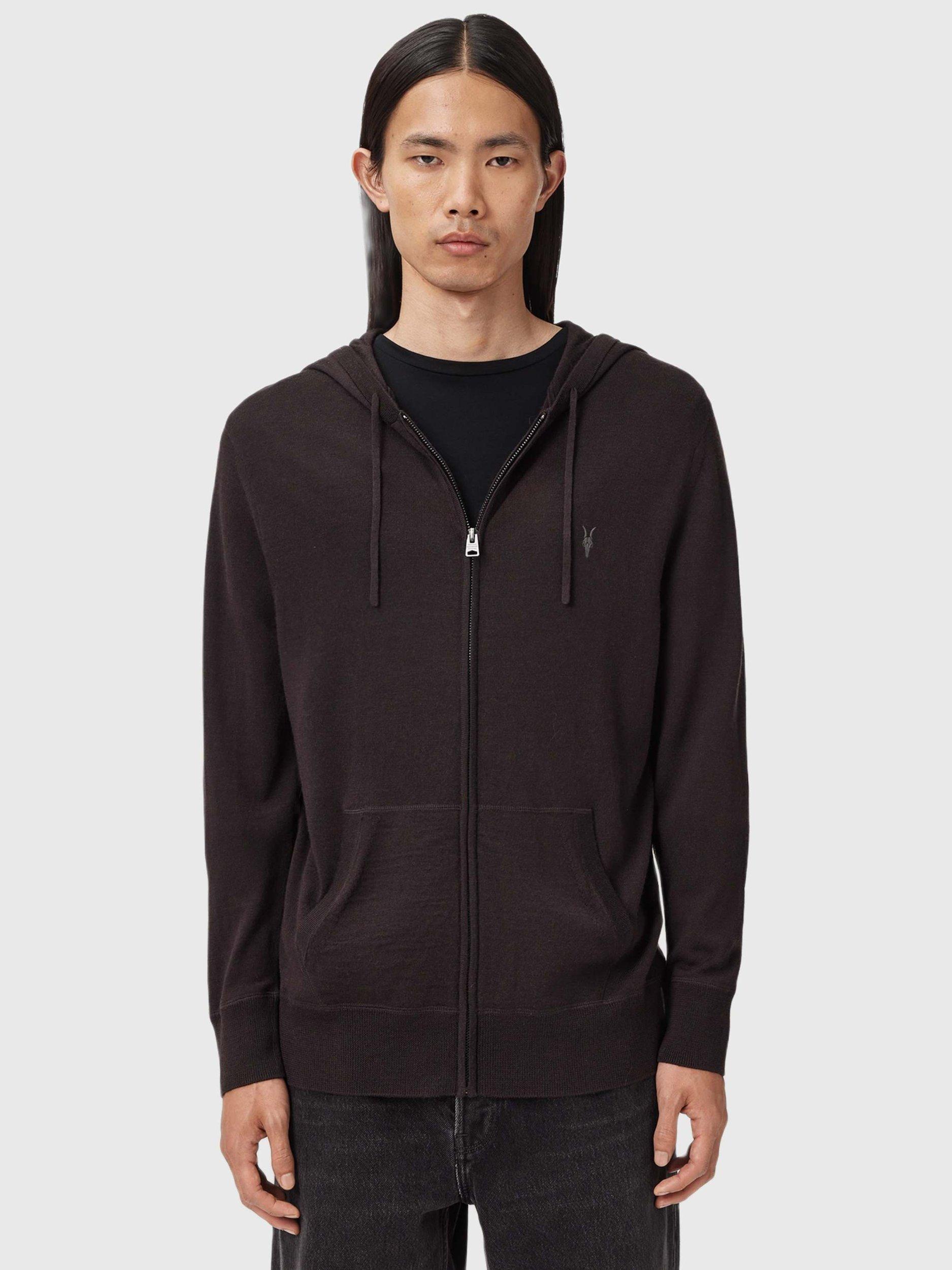 Product image 1 of 7, which shows AllSaints Mode Wool Hooded Jumper, Mid Brown, L