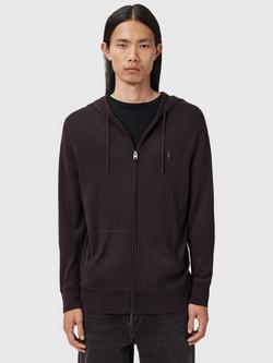 AllSaints Mode Wool Hooded Jumper, Mid Brown