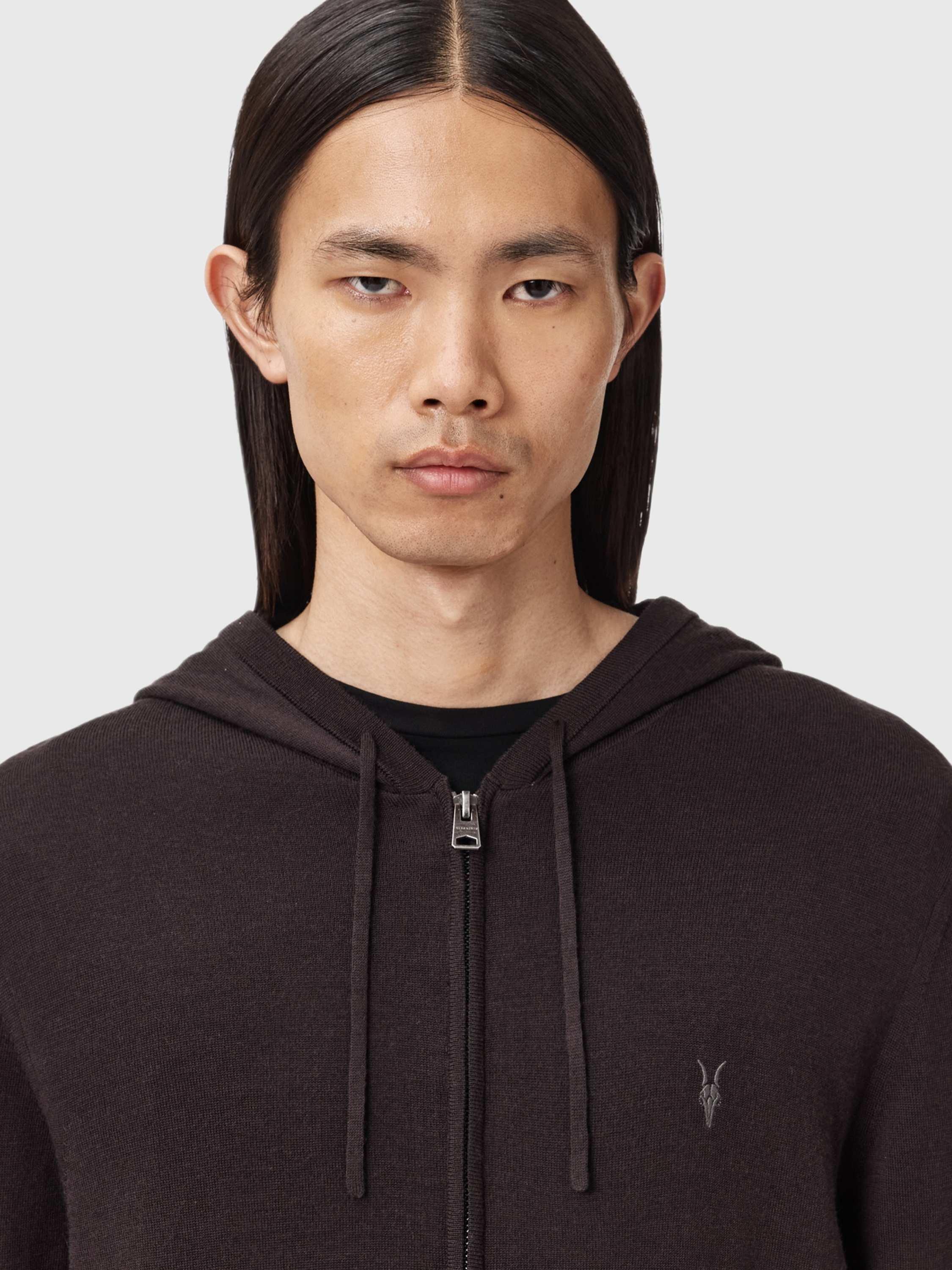 Product image 5 of 7, which shows AllSaints Mode Wool Hooded Jumper, Mid Brown, L