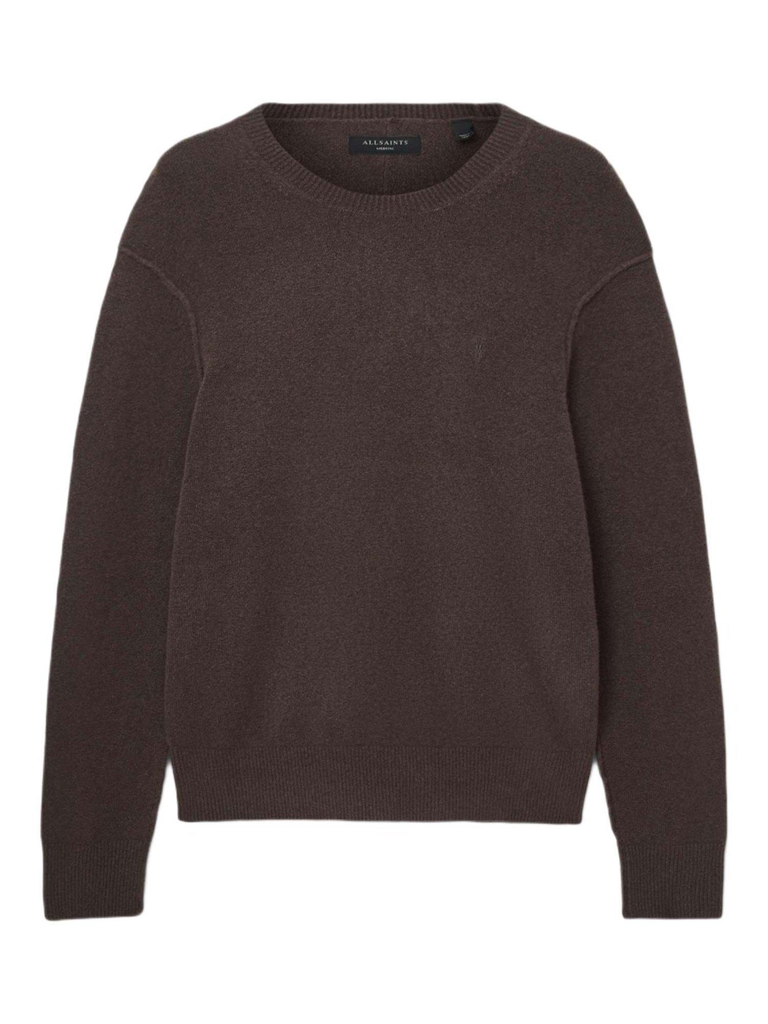Product image 4 of 8, which shows AllSaints Statten Crew Neck Jumper, Brown Mid, L