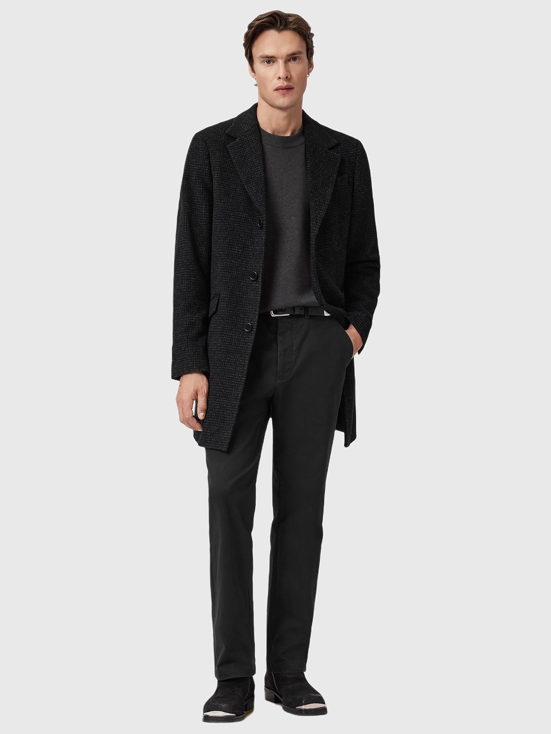 Product image 3 of 8, which shows AllSaints Beckley Slim Fit Cotton Blend Chinos, Black, 28R