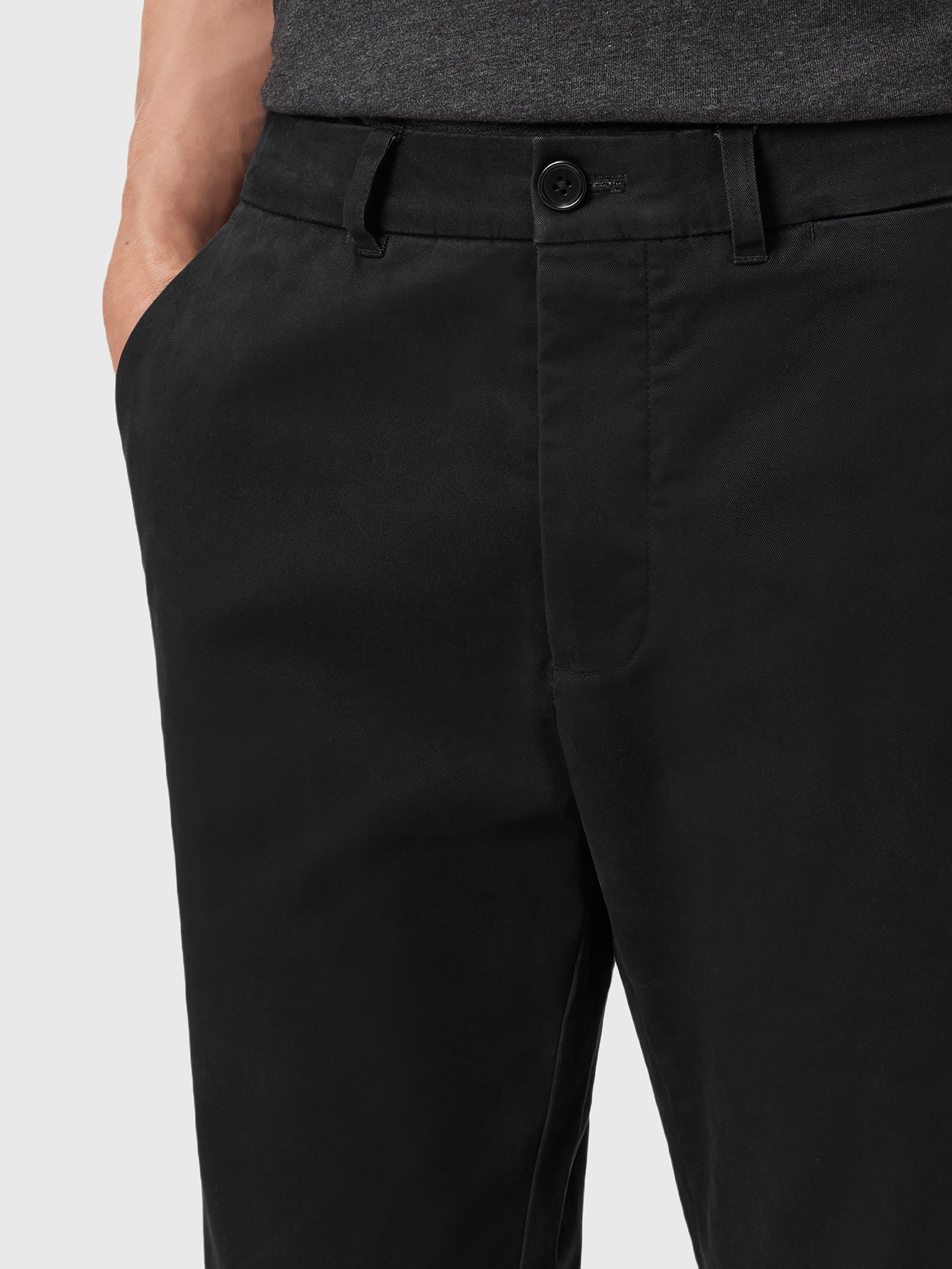 Product image 5 of 8, which shows AllSaints Beckley Slim Fit Cotton Blend Chinos, Black, 28R
