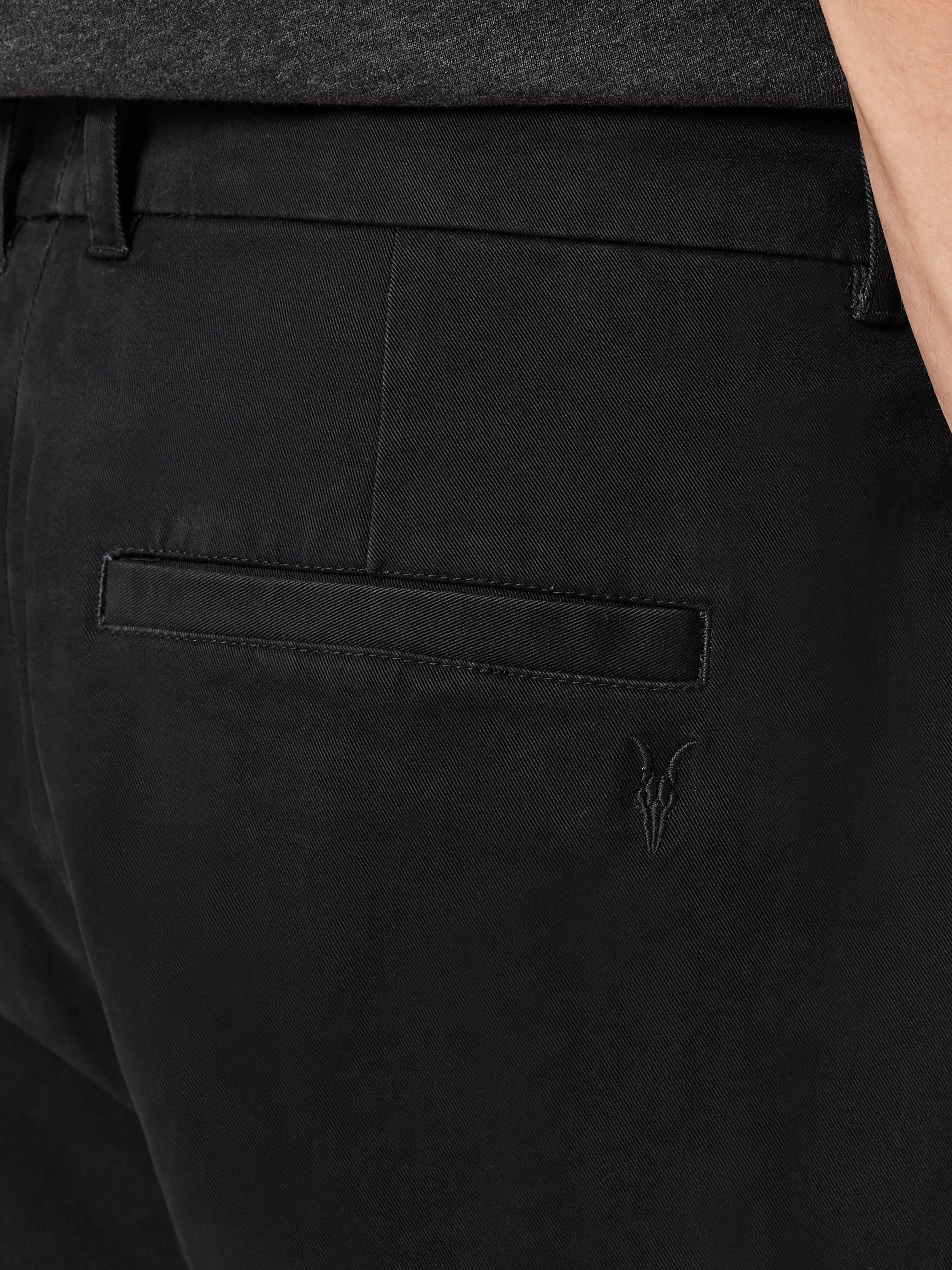Product image 7 of 8, which shows AllSaints Beckley Slim Fit Cotton Blend Chinos, Black, 28R