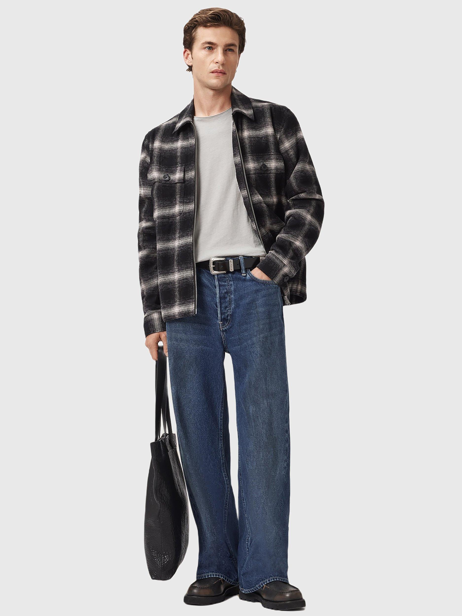 Product image 6 of 7, which shows AllSaints Figure Cotton T-Shirt, Mid Grey, L