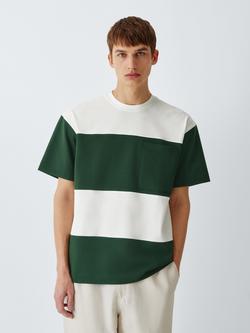 Kin Rugby Stripe Pocket Cotton T-Shirt, Eden