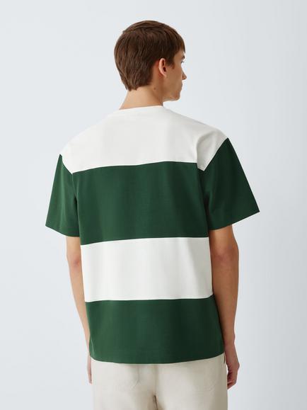 Kin Rugby Stripe Pocket Cotton T-Shirt - view 2, Eden