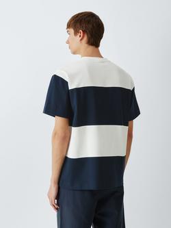 Kin Rugby Stripe Pocket Cotton T-Shirt - view 2, Dark Sapphire