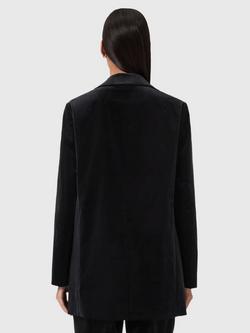 AllSaints Aleida Cotton Blend Long Sleeve Collar Blazer - view 2, Black