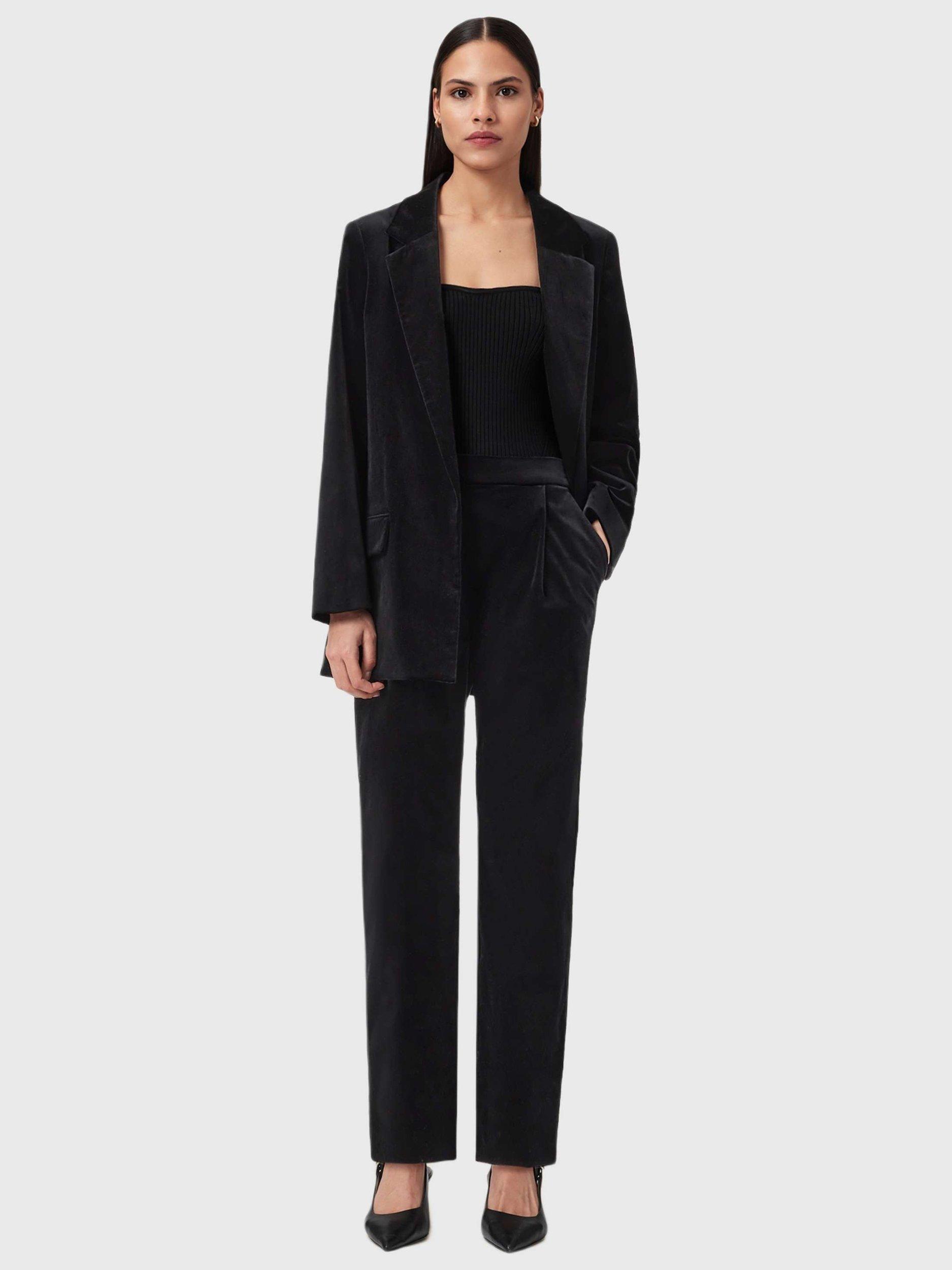 Product image 3 of 6, which shows AllSaints Aleida Cotton Blend Long Sleeve Collar Blazer, Black, 10