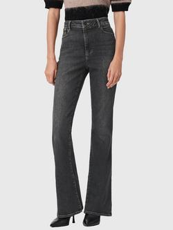 AllSaints Maisie Flared Denim Jeans, Mid Grey