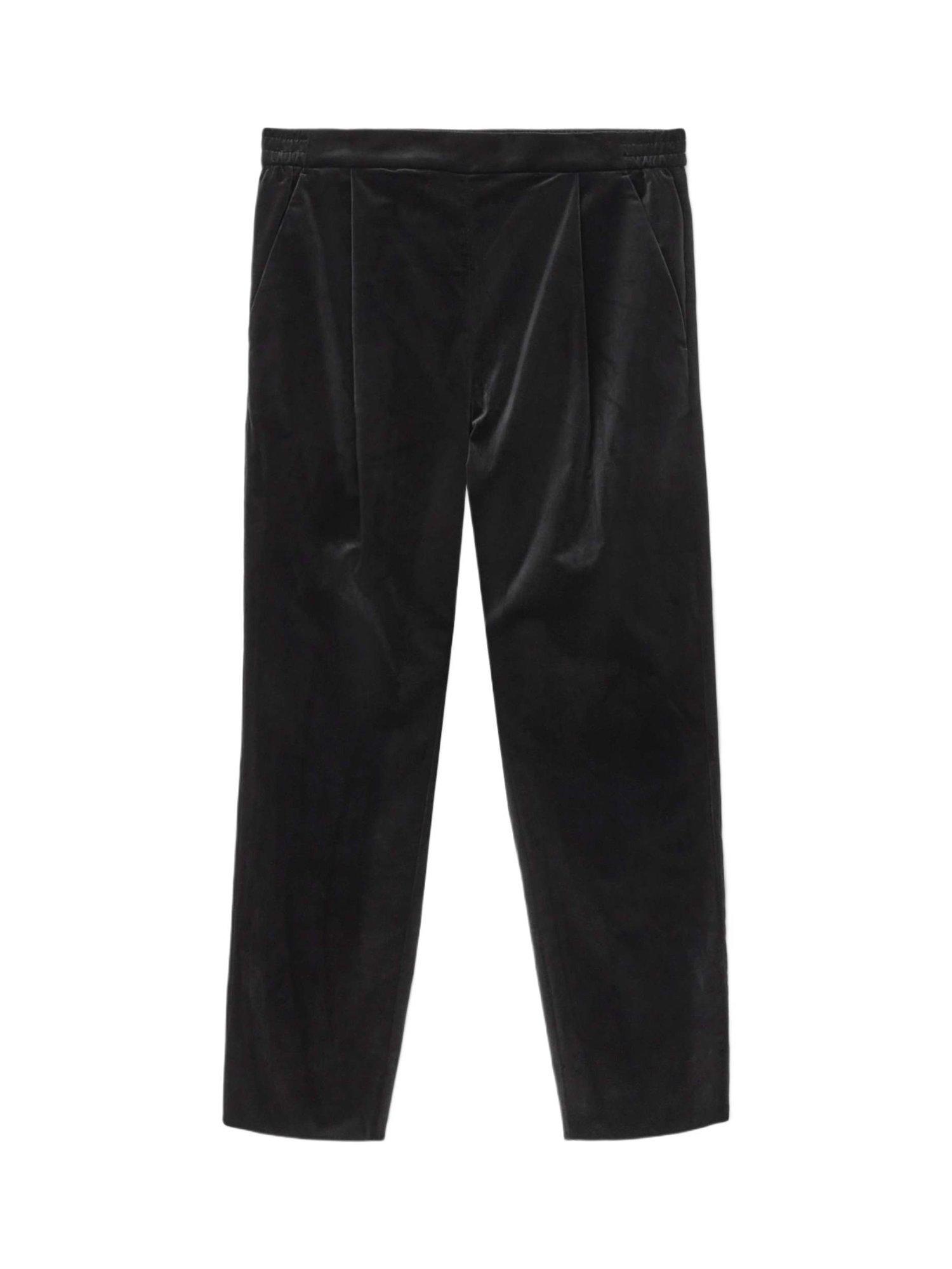 Product image 4 of 7, which shows AllSaints Aleida Velvet Trousers, Black, 10
