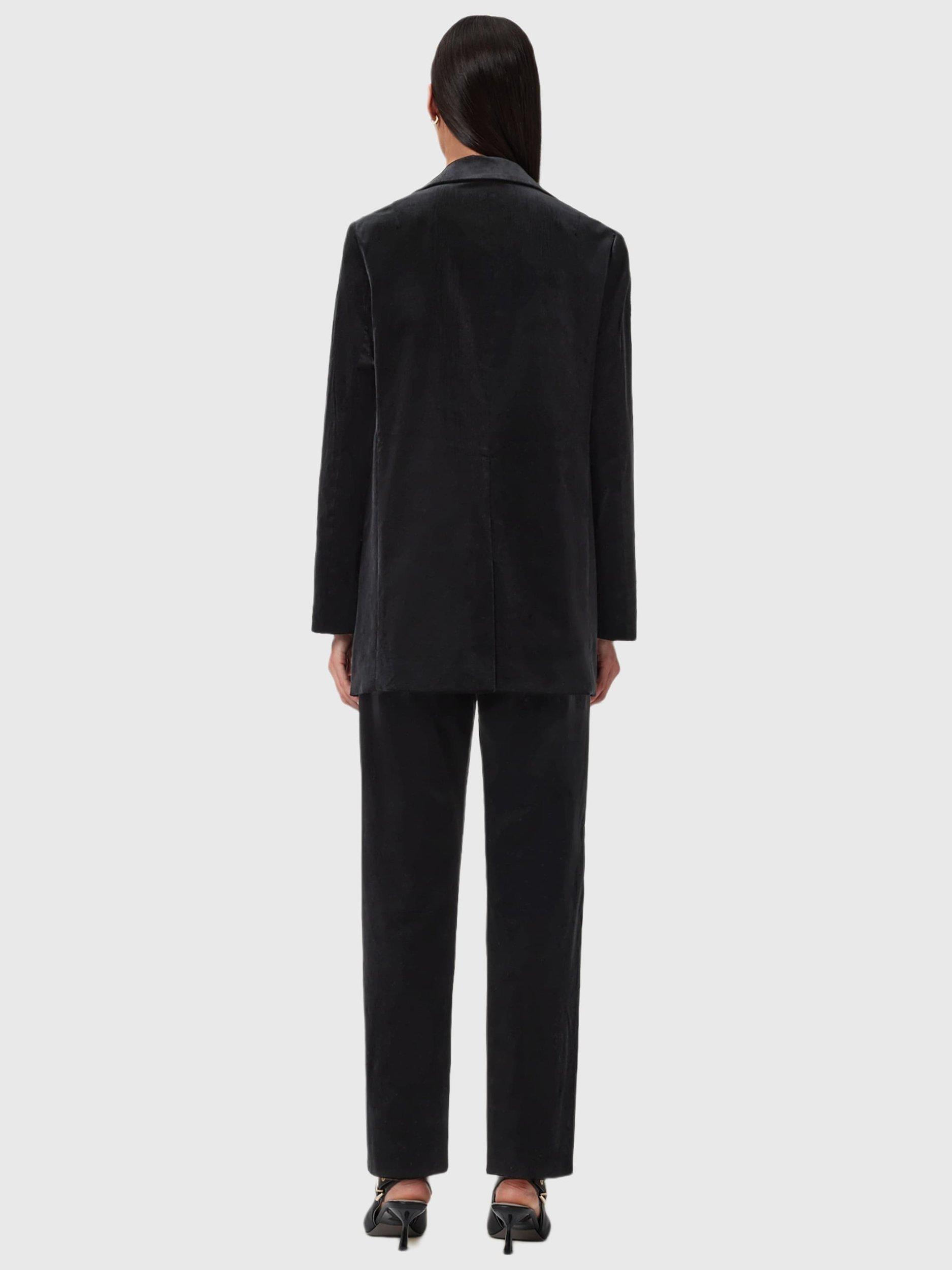 Product image 7 of 7, which shows AllSaints Aleida Velvet Trousers, Black, 10