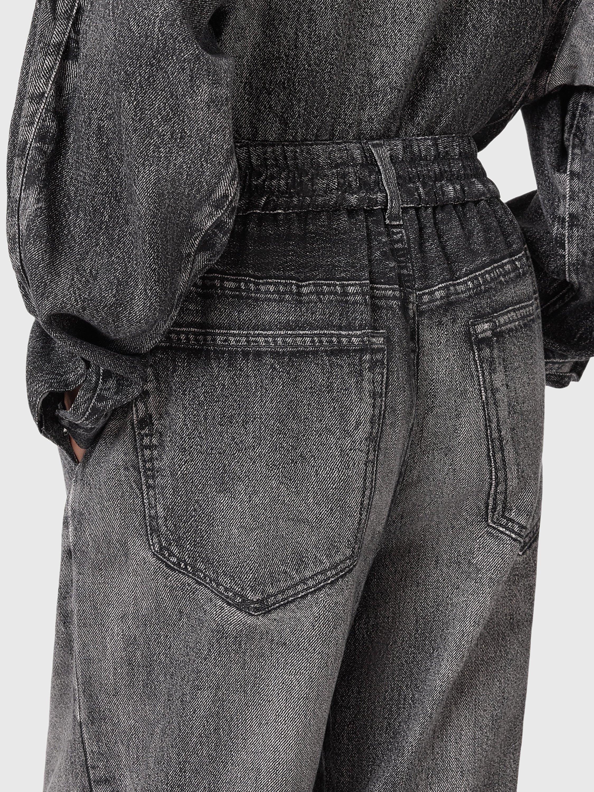 Product image 7 of 9, which shows AllSaints Tyler Wide Leg Jeans, Black, 8
