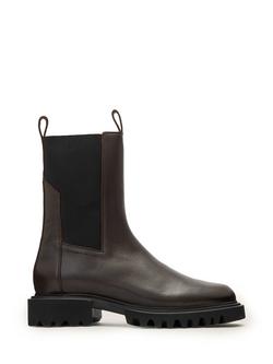 AllSaints Hallie Leather Calf Boots, Brown Mid