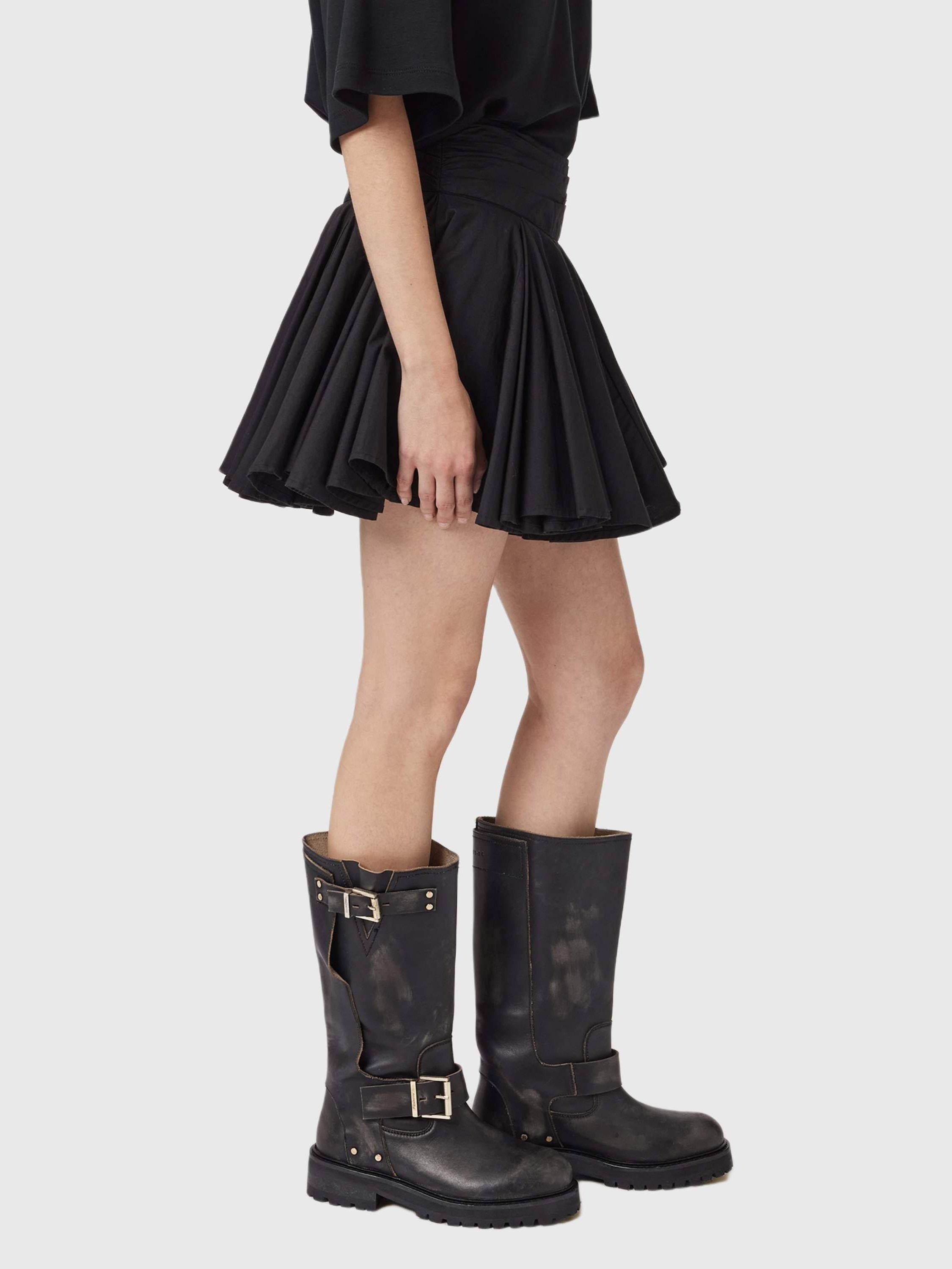 Product image 8 of 8, which shows AllSaints Tay Leather Biker Boots, Dark Brown, EU37