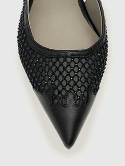 AllSaints Idiya Mesh Slingback Shoes, Black - view 2, Black