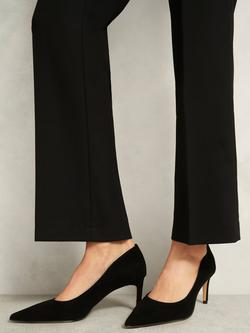 Hobbs Leila Suede Court Shoes, Black - view 2, Black
