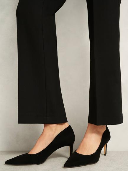 Hobbs Leila Suede Court Shoes, Black - view 2, Black