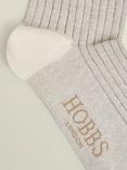Hobbs Plain Ribbed Socks, Light Beige