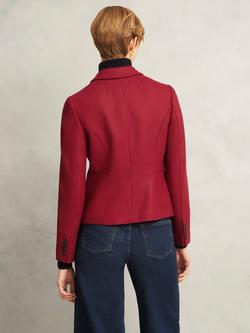 Hobbs Hackness Textured Pure Wool Jacket, Red - view 2, Red