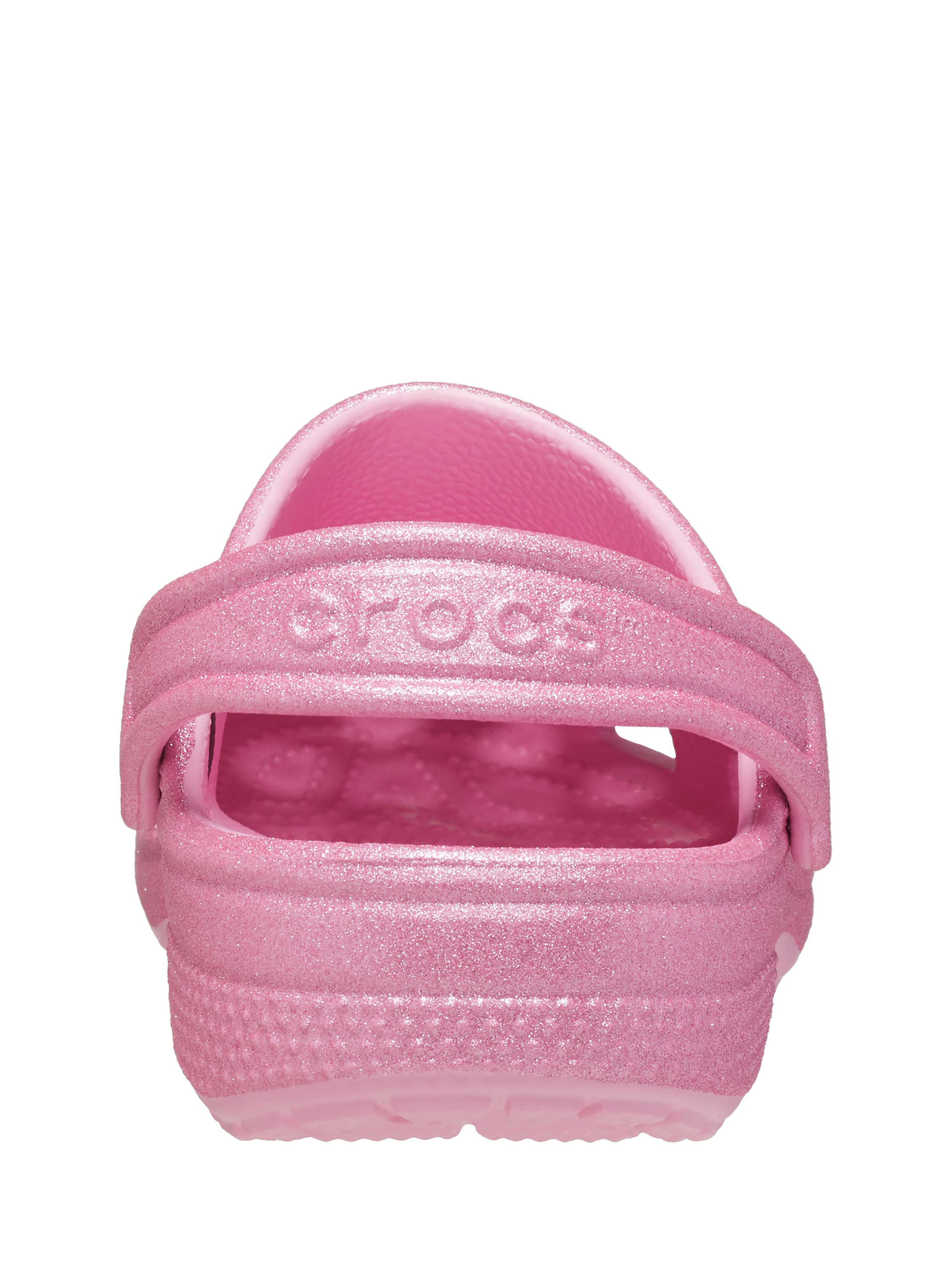 Product image 4 of 5, which shows Crocs Kids' Classic Glitter Clogs, Pink Glitter, 2