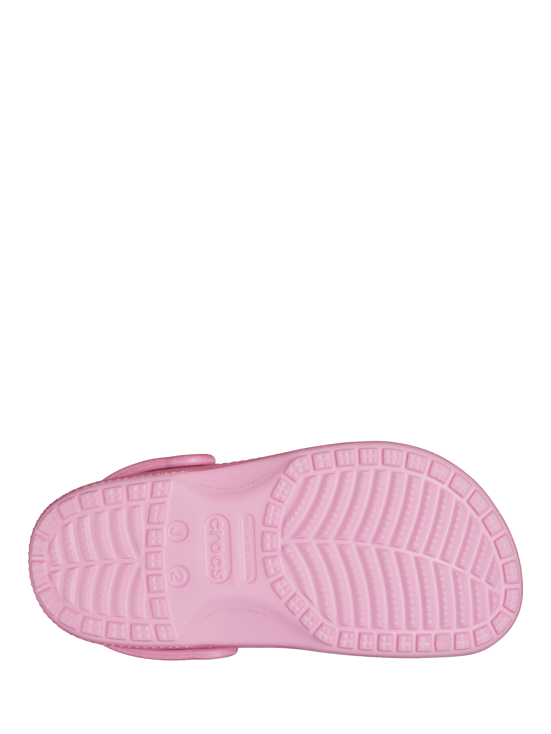 Product image 5 of 5, which shows Crocs Kids' Classic Glitter Clogs, Pink Glitter, 2
