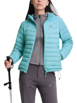 Bosideng Hooded Goose Down Waterproof Jacket, Crystal Blue