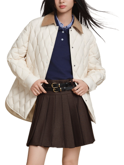 Bosideng Quilted Barn Jacket, Ivory White Sand