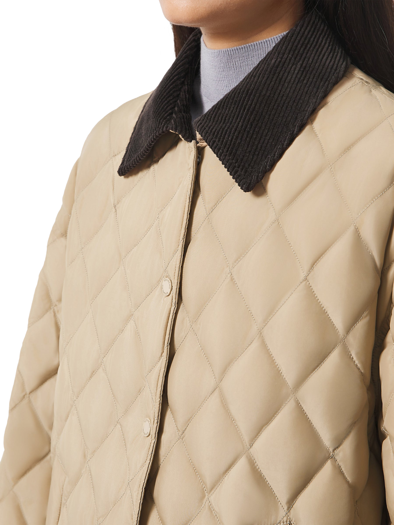 Product image 5 of 6, which shows Bosideng Quilted Barn Jacket, Khaki Sands, 4