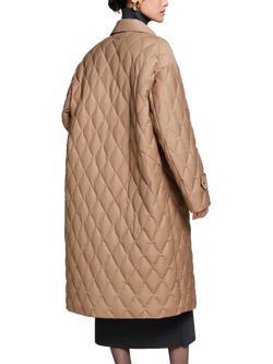 Bosideng Quilted Down Long Jacket, Olive Tan - view 2, Olive Tan