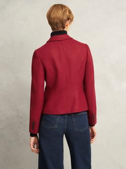 Hobbs Petite Hackness Pure Wool Jacket, Red - view 2, Red