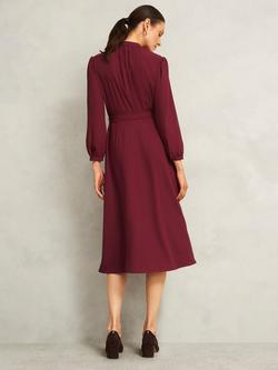 Hobbs Petite Peony Shirt Dress, Beryl Red - view 2, Beryl Red