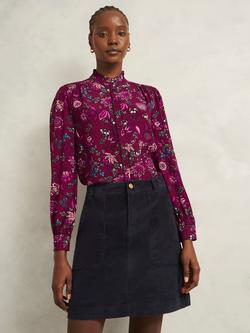 Hobbs Carissa Paisley Floral Shirt, Red/Multi, Red/Multi