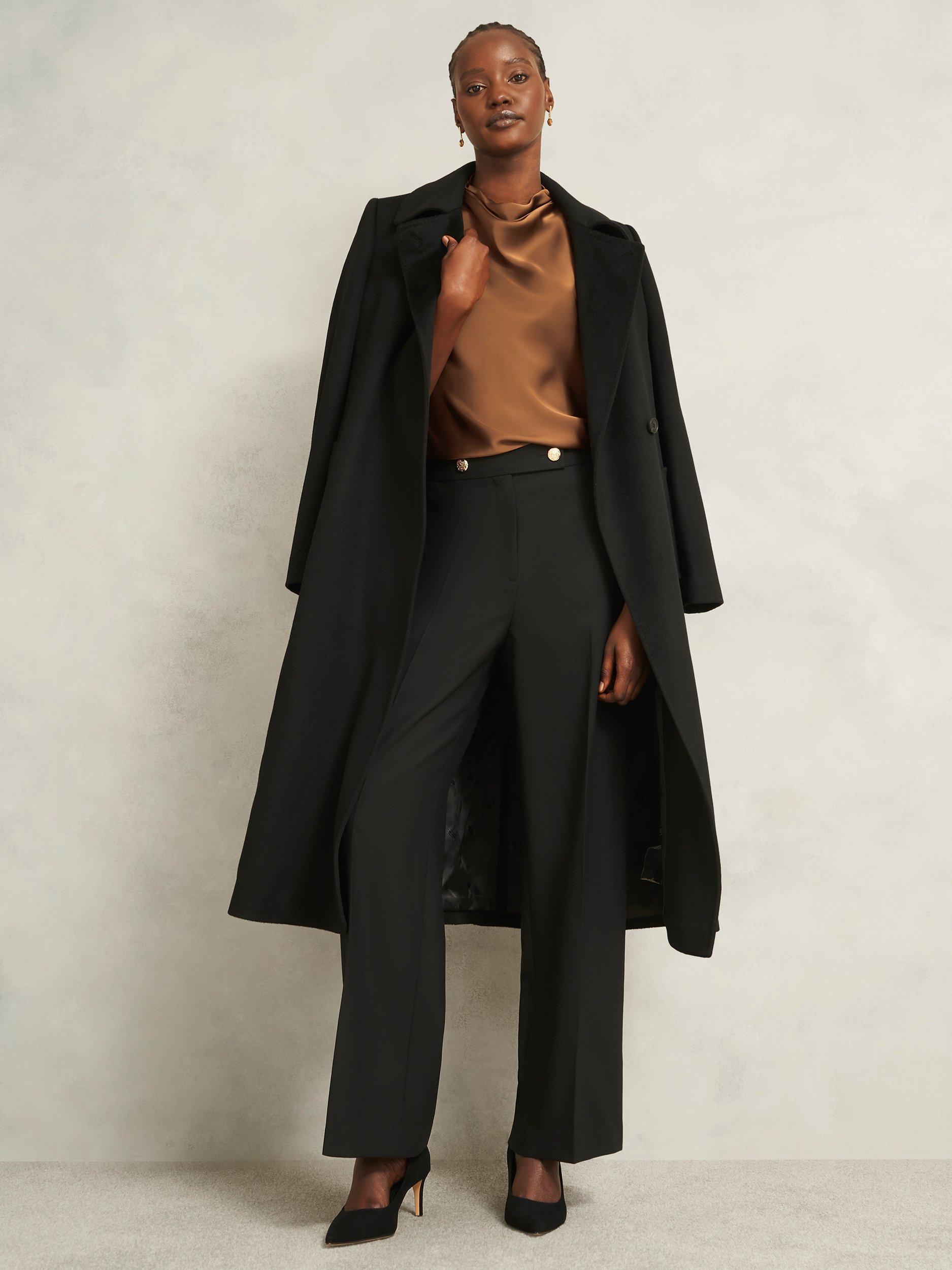 Product image 6 of 6, which shows Hobbs Gigi Drape Neck Sleeveless Top, Brown, 20