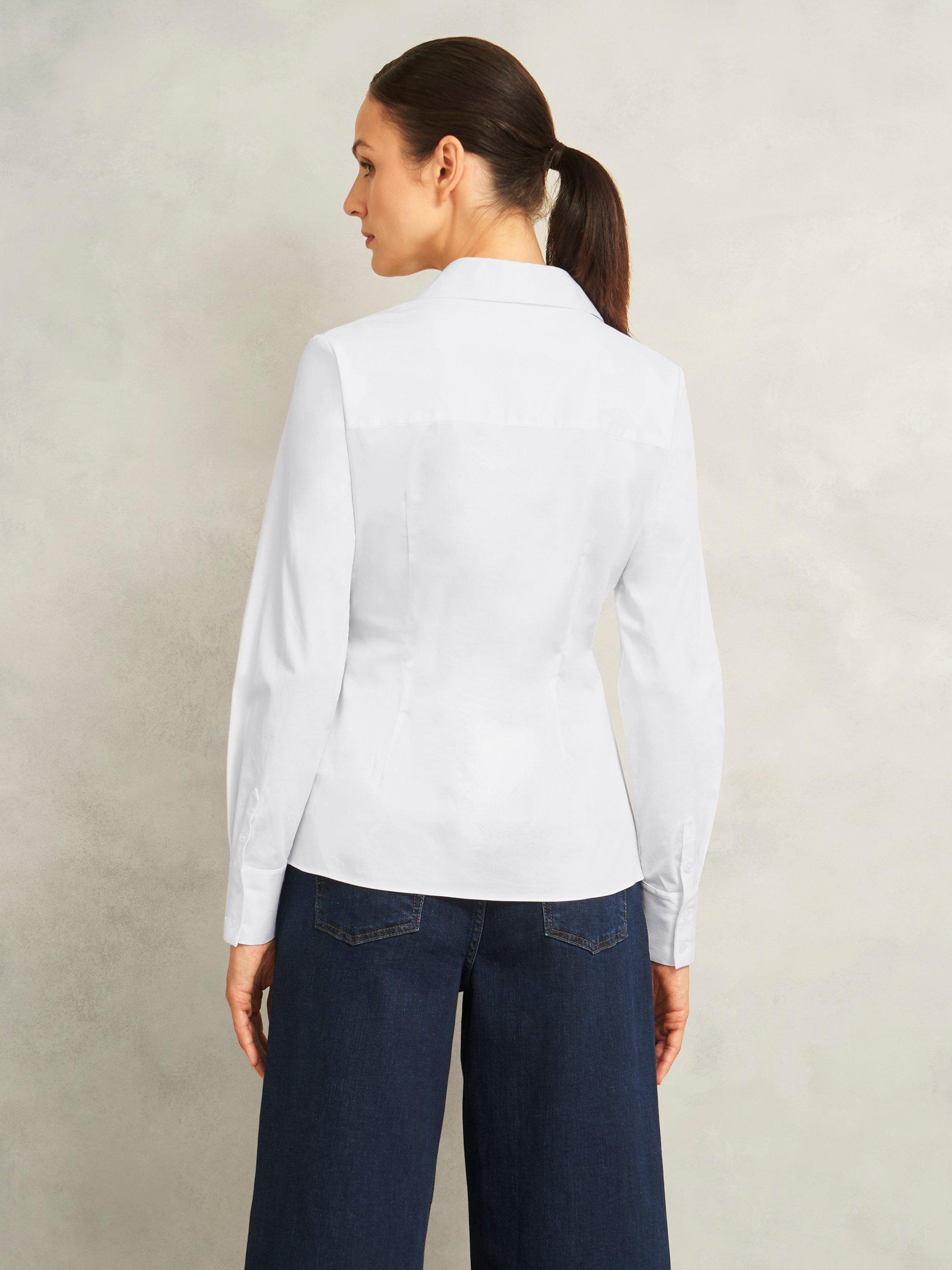 Product image 2 of 6, which shows Hobbs Lindsey Long Sleeve Shirt, White, 14