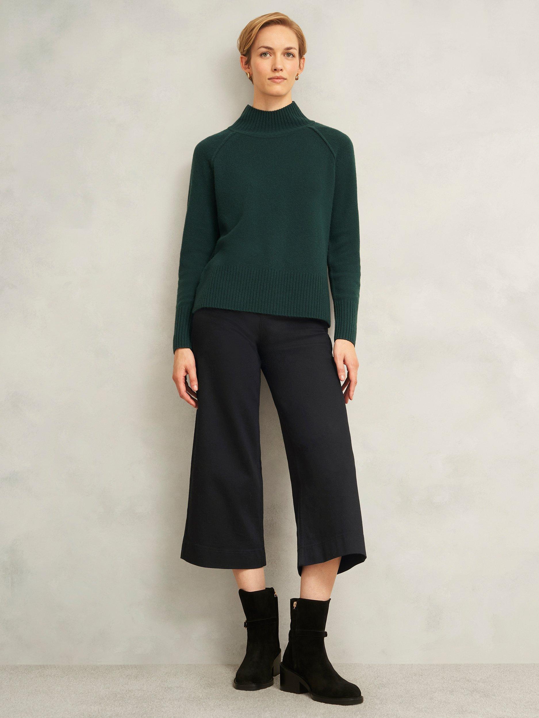 Product image 1 of 5, which shows Hobbs Brinley Cropped Jeans, Black, 10