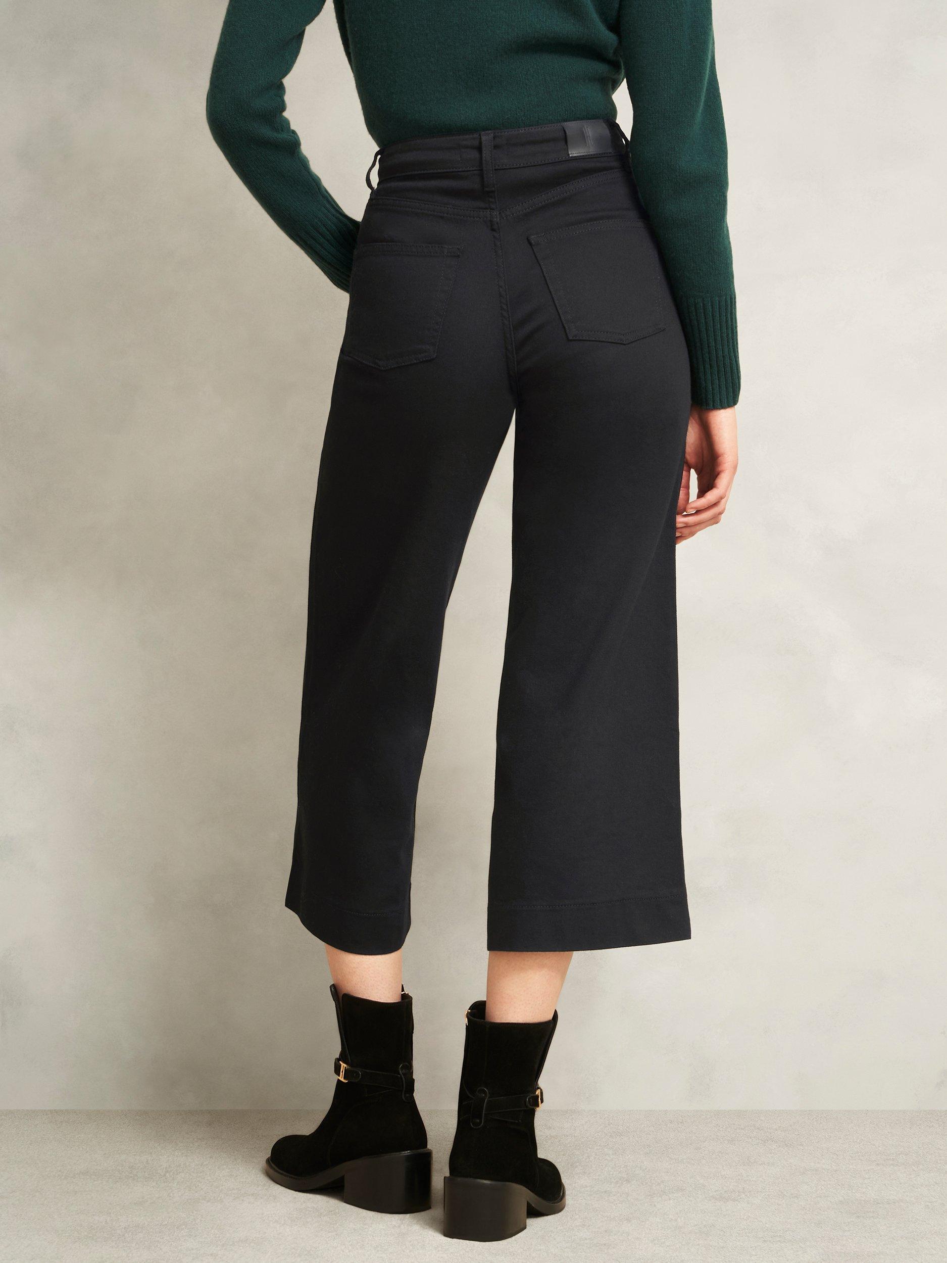 Product image 2 of 5, which shows Hobbs Brinley Cropped Jeans, Black, 10