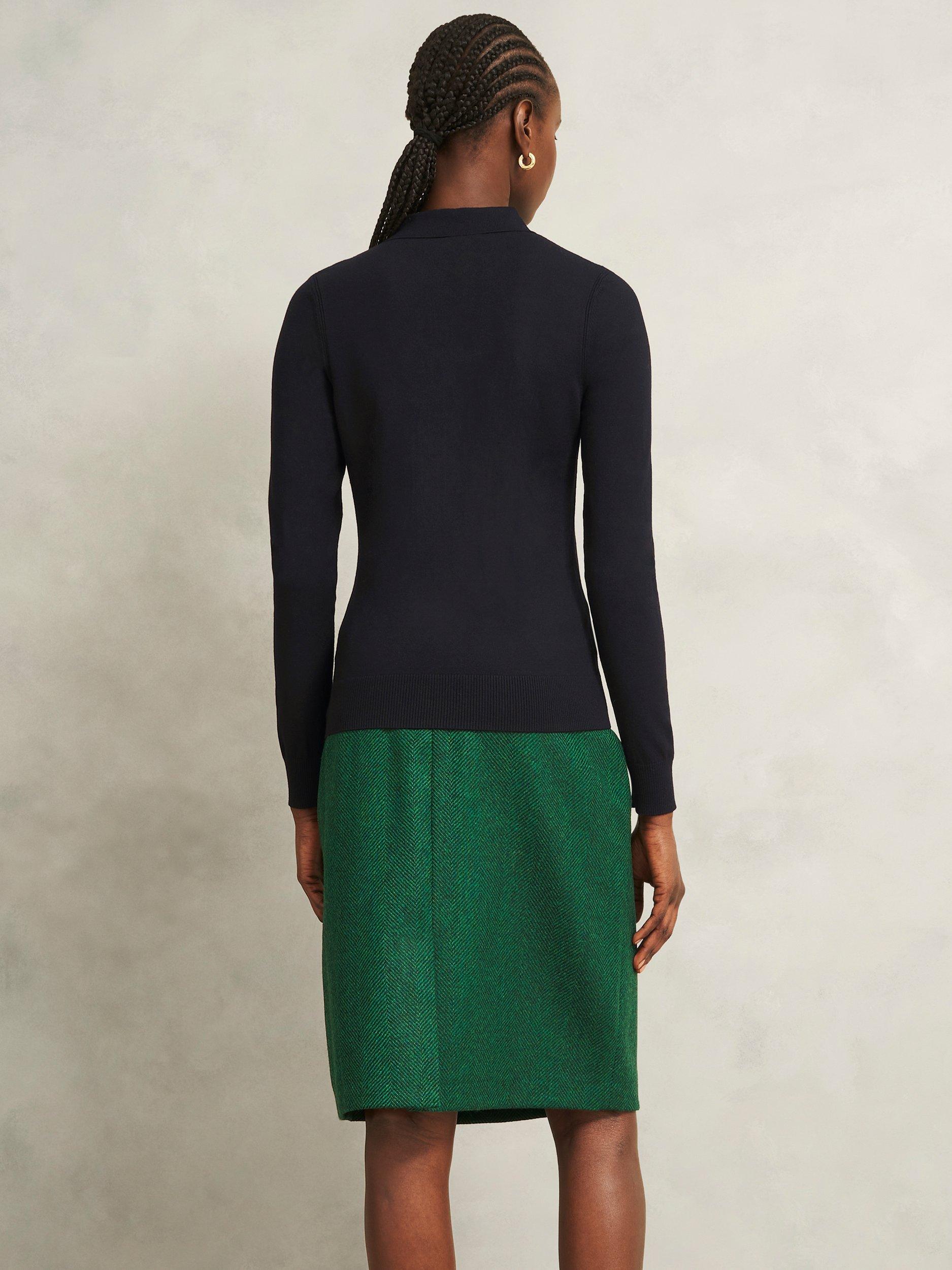 Product image 2 of 6, which shows Hobbs Jessica Knitted Shirt, Black, XS
