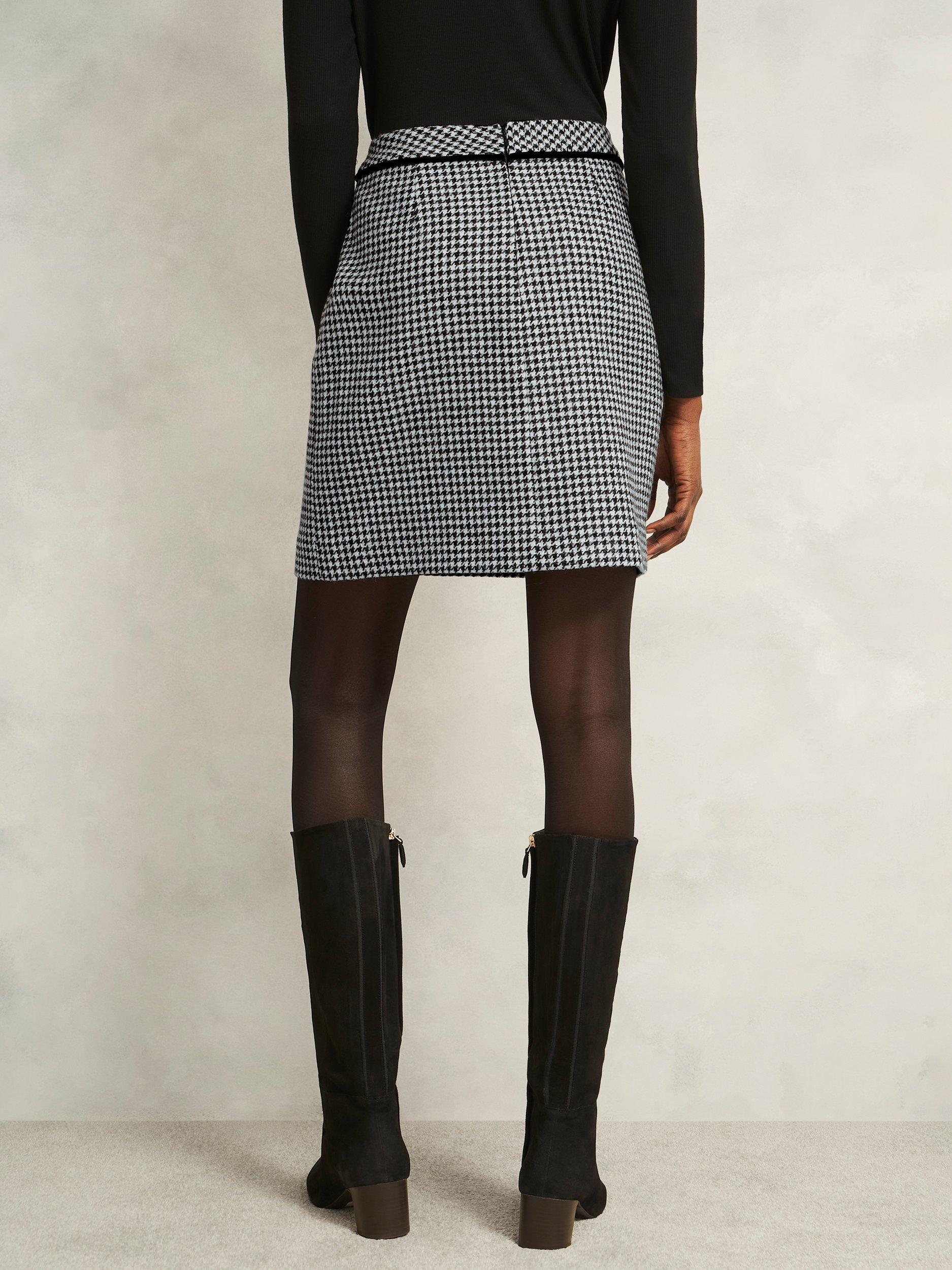 Product image 2 of 6, which shows Hobbs Dolly Wool Check Mini Skirt, Multi, 16