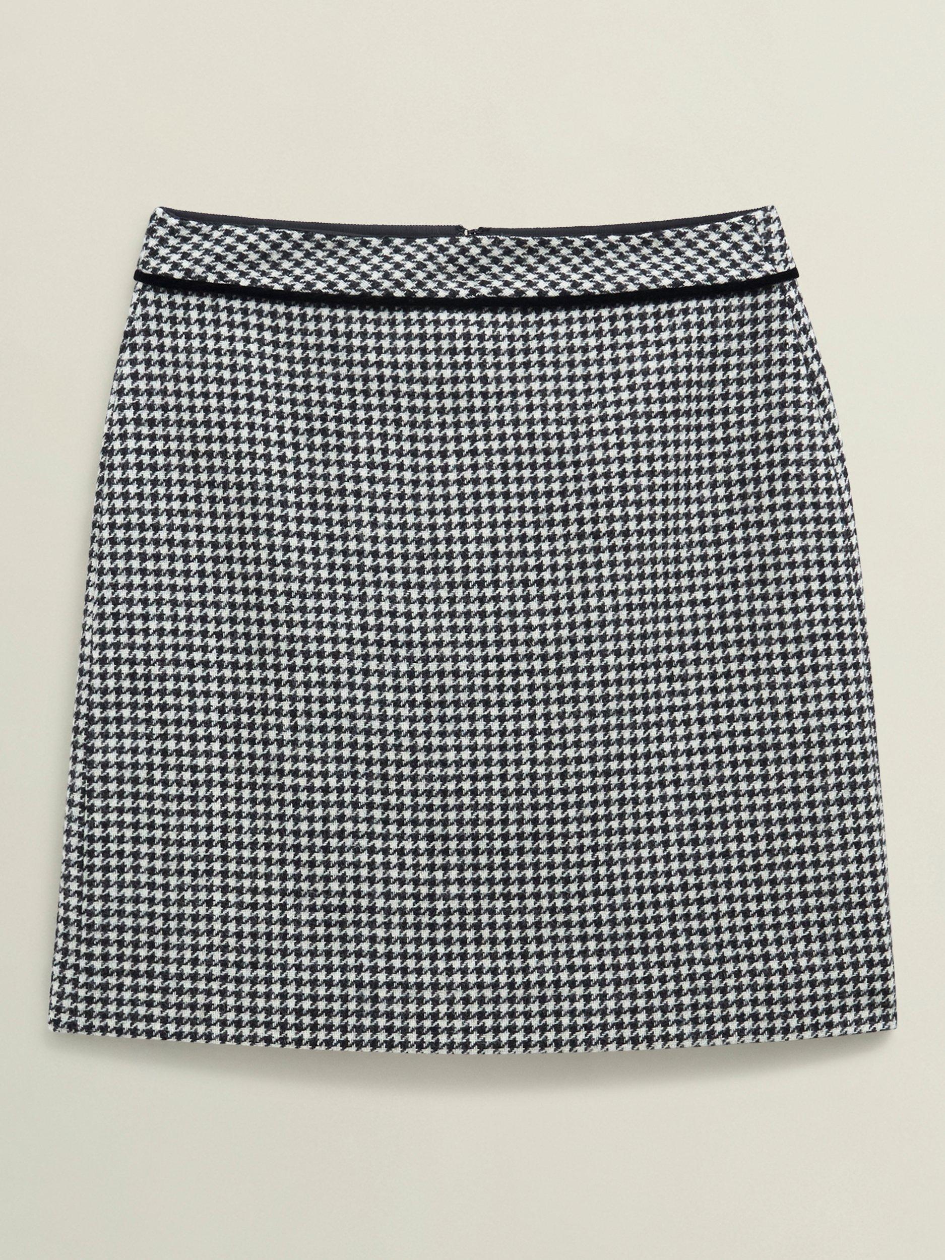 Product image 4 of 6, which shows Hobbs Dolly Wool Check Mini Skirt, Multi, 16