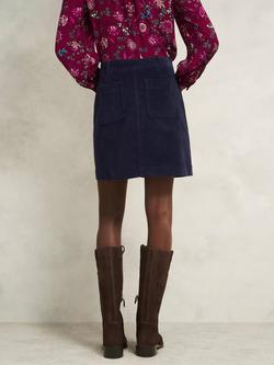 Hobbs Izara Cotton Blend Mini Skirt - view 2, Navy Blue