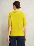 Hobbs Camilla Oversized Neck Top, Gold Chartreuse