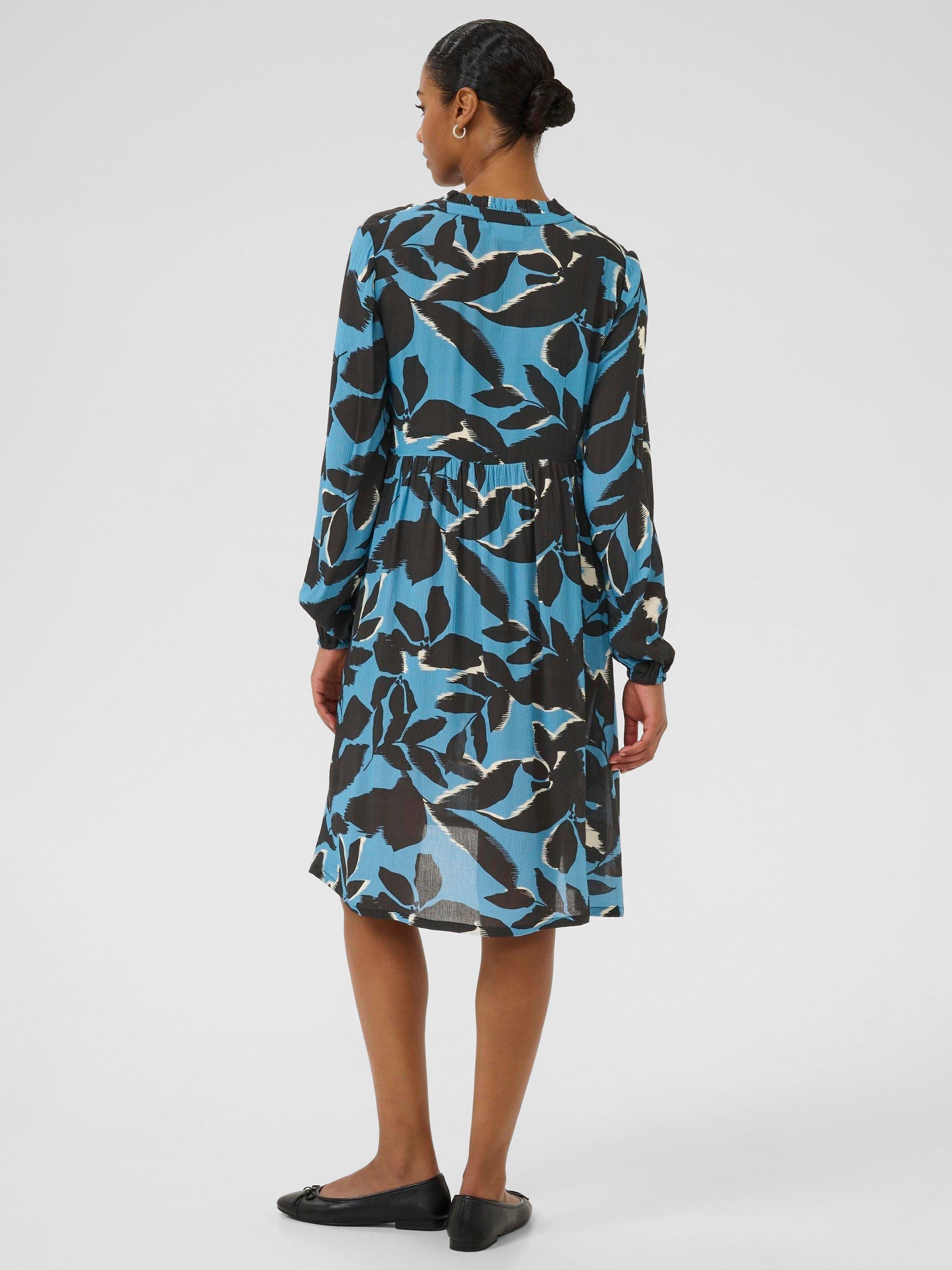 Product image 2 of 6, which shows KAFFE Lisette Amber Midi Dress, Blue/Multi, 8