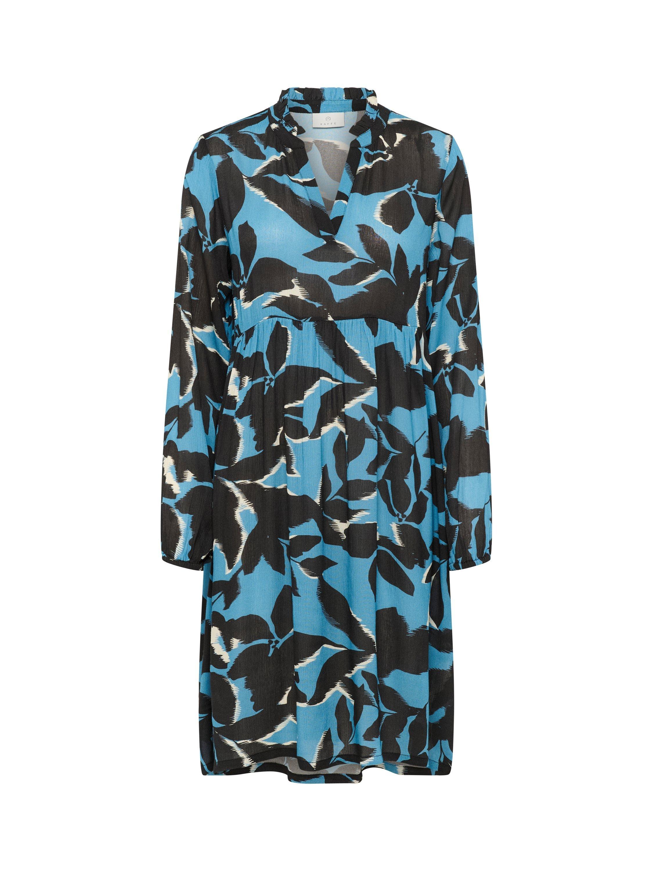 Product image 5 of 6, which shows KAFFE Lisette Amber Midi Dress, Blue/Multi, 8